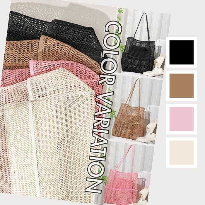 メッシュバッグ 2way 大容量 トートバッグ 軽い プールバッグ レディース メンズ 旅行バッグ ジムバッグ スパバッグ シンプル 男女兼用 防水 マルチポーチ 速乾 |  | 14