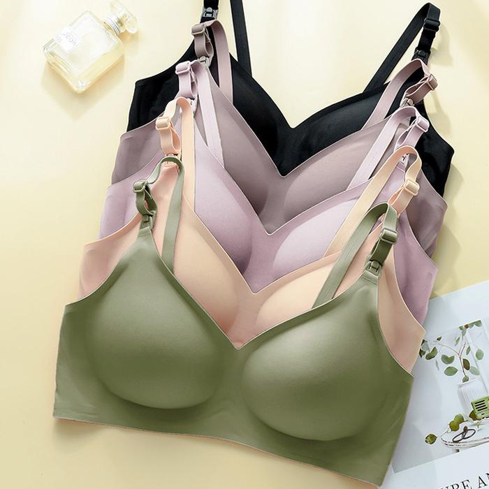 ノンワイヤー ブラジャー 育乳 ナイトブラ シームレス 前開き ノンワイヤー ブラジャー 育乳 ナイトブラ シームレス 前開き