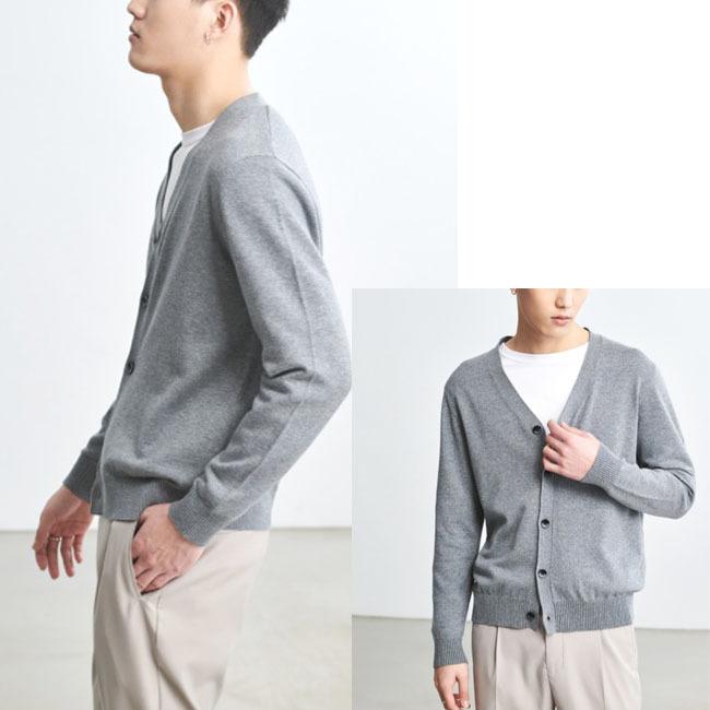 SALE／104%OFF】 綿100％ カーディガン Vネック メンズ ユニセックス
