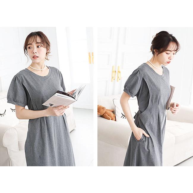 のんママ　半袖　ネイビーL AMBIDEX Store ○○2/32 強撚綿すいかインターシャ 半袖プル