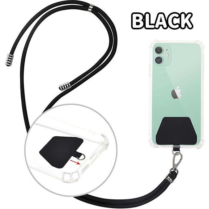 ショルダー ネックストラップ スマホ 4カラー パッチ付き ケース カバー スマホショルダー iPhone 柔らかい 脱着簡単 脱落防止 調整可能 首掛け 肩掛け 紐 爆買 |  | 06