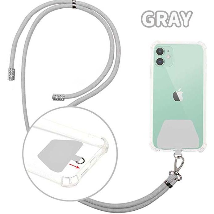ショルダー ネックストラップ スマホ 4カラー パッチ付き ケース カバー スマホショルダー iPhone 柔らかい 脱着簡単 脱落防止 調整可能 首掛け 肩掛け 紐 爆買 |  | 07