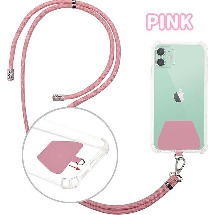 ショルダー ネックストラップ スマホ 4カラー パッチ付き ケース カバー スマホショルダー iPhone 柔らかい 脱着簡単 脱落防止 調整可能 首掛け 肩掛け 紐 爆買 |  | 08