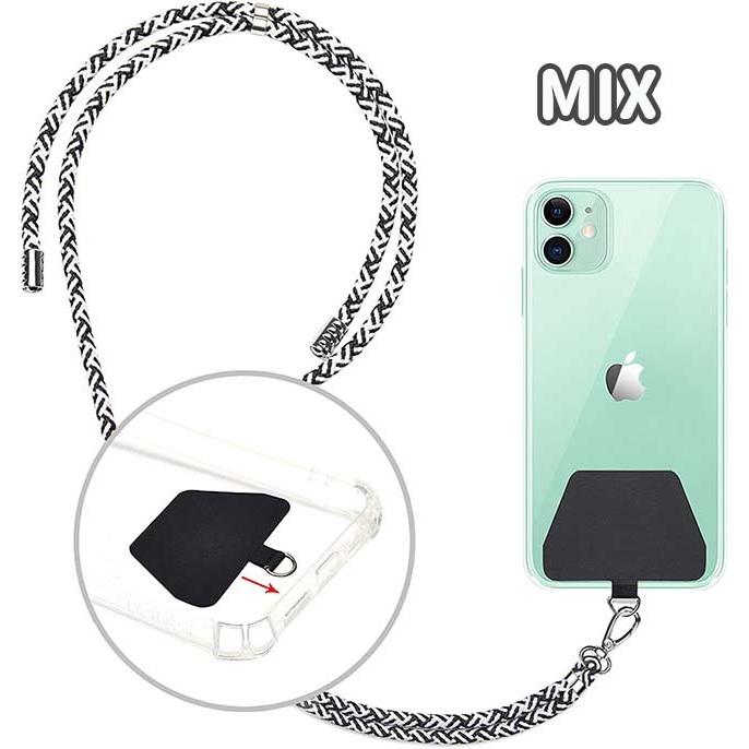 ショルダー ネックストラップ スマホ 4カラー パッチ付き ケース カバー スマホショルダー iPhone 柔らかい 脱着簡単 脱落防止 調整可能 首掛け 肩掛け 紐 爆買 |  | 09