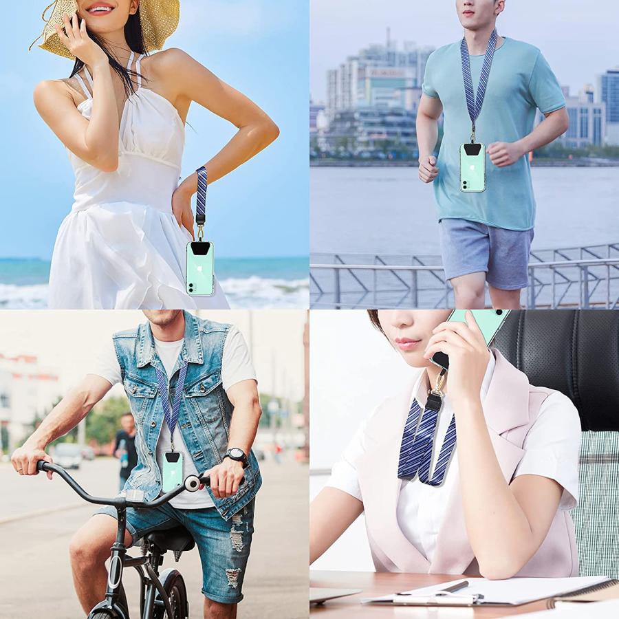 ロング&ショート 2本 ネック ストラップ スマホ 3カラー パッチ付き ケース カバー スマホショルダー 鍵 キー iPhone 柔らかい 脱着簡単 脱落防止 爆買 |  | 01