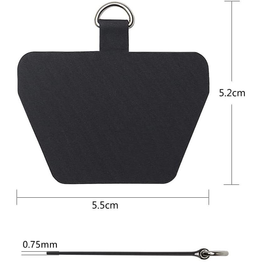 スマホ ストラップ パッチ 2枚セット 黒 グレー 半透明 白 ケース カバー タグ シール  携帯 アクセサリー 爆買 |  | 17