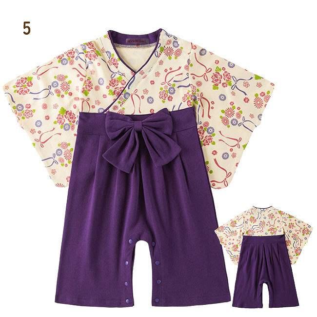 袴 ロンパース ひなまつり カバーオール 袴風 ベビー 子供服 ベビー服