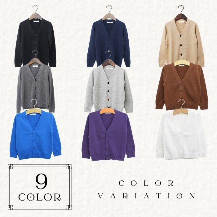 Vネック カーディガン セーター 中厚 キッズ 子供 男女兼用 スクール 女の子 男の子 長袖 フォーマル 幼稚園 小学校 爆買 |  | 12