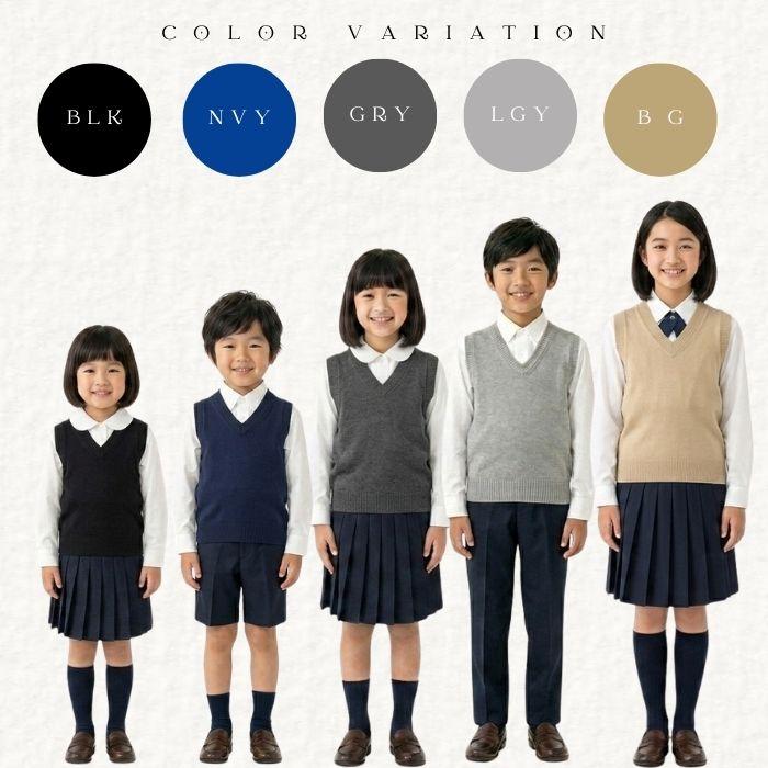 スクール ベスト Vネック 中厚 キッズ ジュニア 子供 女の子 男の子 制服 フォーマル 冠婚葬祭 100 110 120 130 140 150 160 165 170cm 幼稚園 小学校 爆買 |  | 16