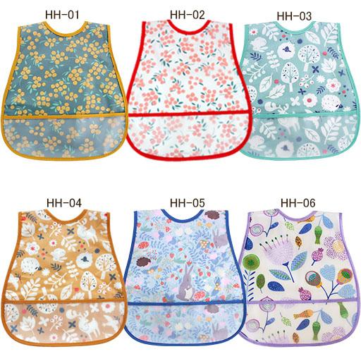 【takayo様仕上がり確認用】ポケット付き お食事エプロン ベビー&キッズ絵 3枚で送料無料＆5枚で+1枚おまけ付】お食事 エプロン スナップボタン