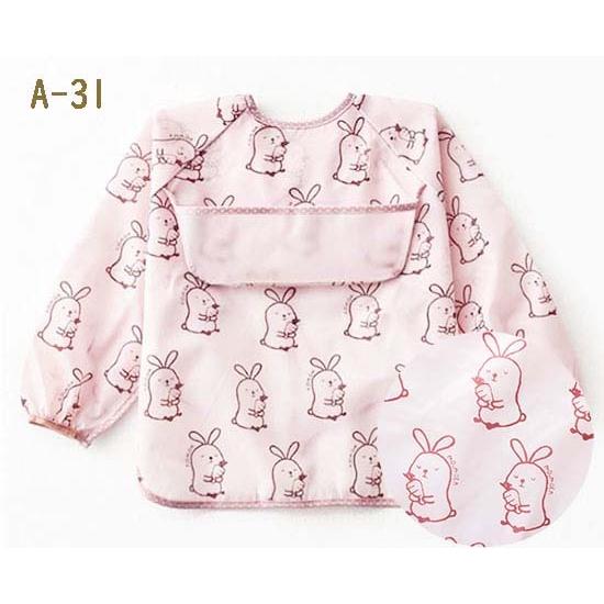 2枚以上で送料無料 袖付き お食事 エプロン 超定番 長袖 スモック 撥水加工 ポケット付き 食べこぼし 防水 おしゃれ 女の子 かわいい ベビー 子供 Acefad 男の子