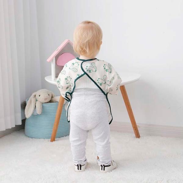 お食事 エプロン 3枚セット マジックテープ 袖付き 長袖 スモック 撥水加工 ポケット付き 食べこぼし ベビー 子供 おしゃれ かわいい 女の子 男の子 爆買 |  | 03