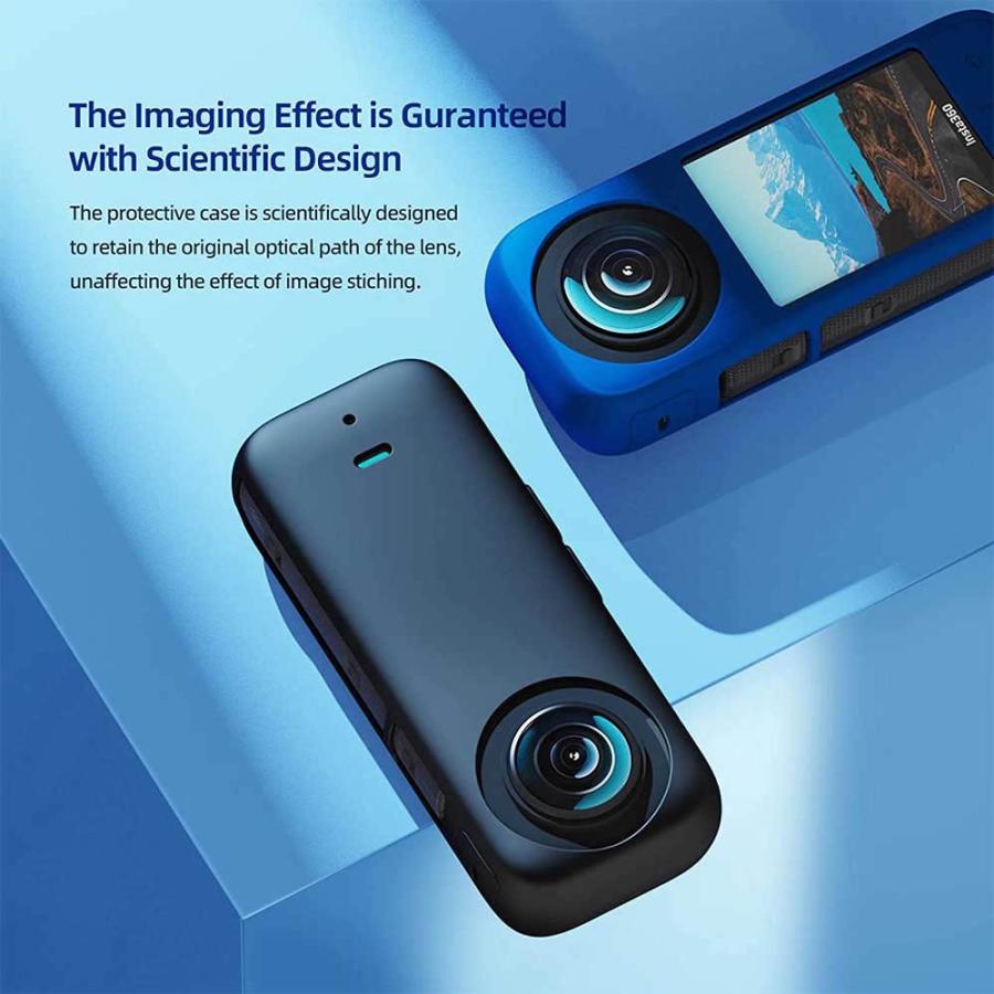 Insta360 X3 アクションカメラ 用保護シリコン カバー レンズキャップ 