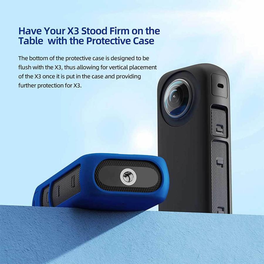 【超美品】インスタ360 X3 本体 外箱 USB・カメラカバー・レンズカバー他 Insta360 X3 アクションカメラ 用保護シリコン カバー レンズキャップ