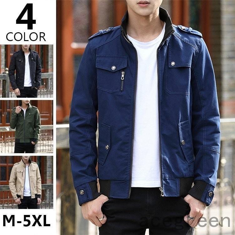 ブルゾン メンズ ジャケット ミリタリージャケット アウター ジャンパー 秋服 スタンドカラー 作業服 メンズアウター 大きいサイズ 30代 40代 50代ファッション Ace323 Acegreen 通販 Yahoo ショッピング