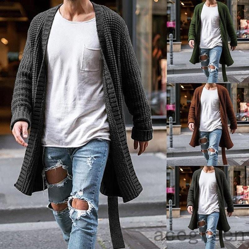 カーディガン コート メンズ ロング丈 40代 羽織 大きいサイズ 黒 ニット ジャケット パーカー コーディガン 長袖 秋冬 通勤 無地 3色 アウター 全商品オープニング価格