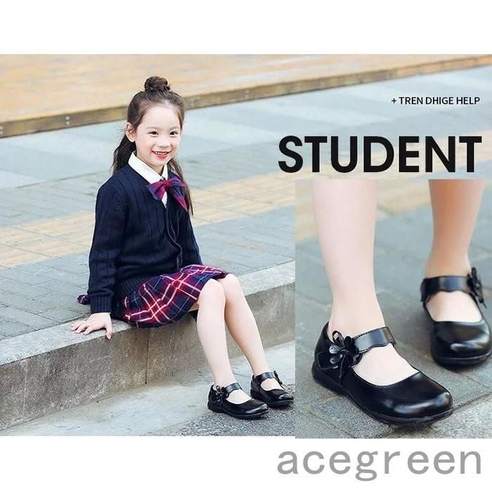 卓抜 キッズ 靴 19cm 新品 フォーマル シューズ 花 ストラップ 黒 卒園式 フォーマル 女の子 子供 キッズ 靴 花 黒 ブラック シューズ