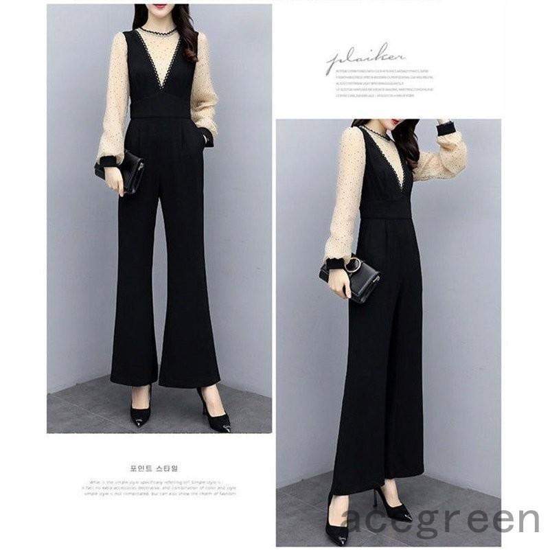 結婚式 ドレス 結婚式 パンツドレス 服装 パーティードレス 代 30代 袖あり 40代 女性 お呼ばれ オールインワン Ace331 016d962 Acegreen 通販 Yahoo ショッピング