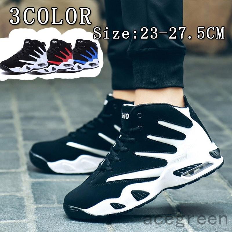 メンズ ハイカット エアー スニーカー バッシュ シューズ オシャレ 白スニーカー ストリート系 Hiphop ダンス 韓流 K Pop 赤 青 白 春 夏 Ace331 Acegreen 通販 Yahoo ショッピング