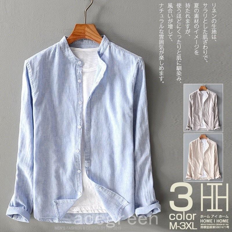 メンズファッション 日本製 今治産 リネンシャツ メンズ 長袖 シャツ ストライプ シンプル 綿 麻 トップス 羽織り 通気 Z24qvmse2z Tritop Com Br