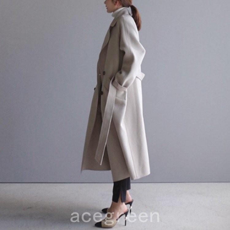 コート ロングコート レディース チェスターコート ガウン 白 黒 キャメル 韓国 Ace38 3814 Acegreen 通販 Yahoo ショッピング