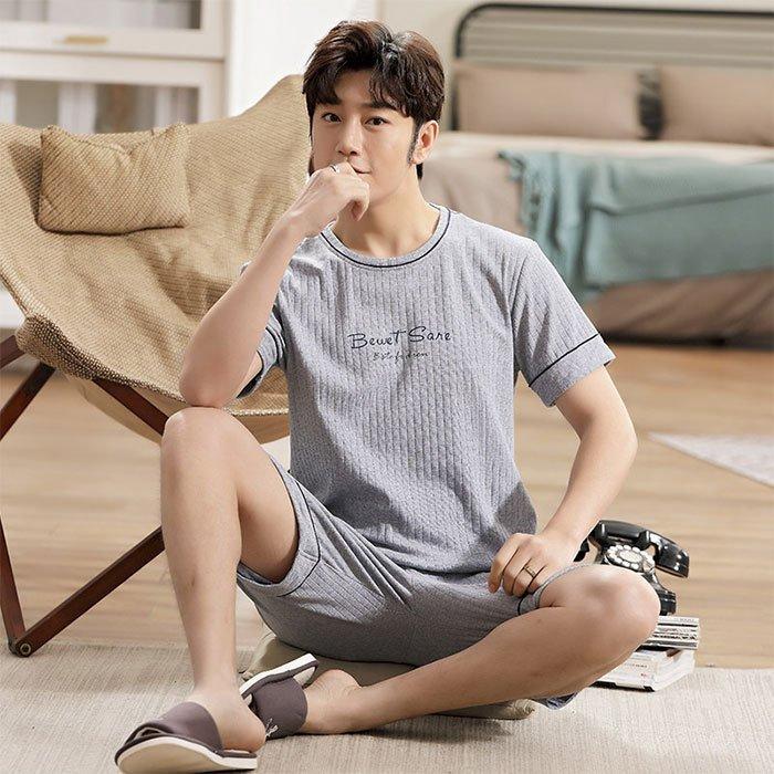 超美品 下着 靴下 部屋着 メンズパジャマ 夏 上下セット パジャマ メンズ 夏 ２点セット セットアップ ルームウェア 半ズボン 半袖 プルオーバー 男性用 ナイトガウン 綿混 部屋着 寝巻き Www Threeriversofs Com