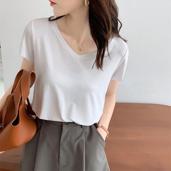 ファッション ポリカーボネイト製キッチンポット Tシャツ レディース インナー モーダル 肌着 短袖 春夏 プルオーバー Vネック インナーシャツ 通勤 柔らかい 無地 Ib8woqlkfg Shahjahanmosque Org Uk