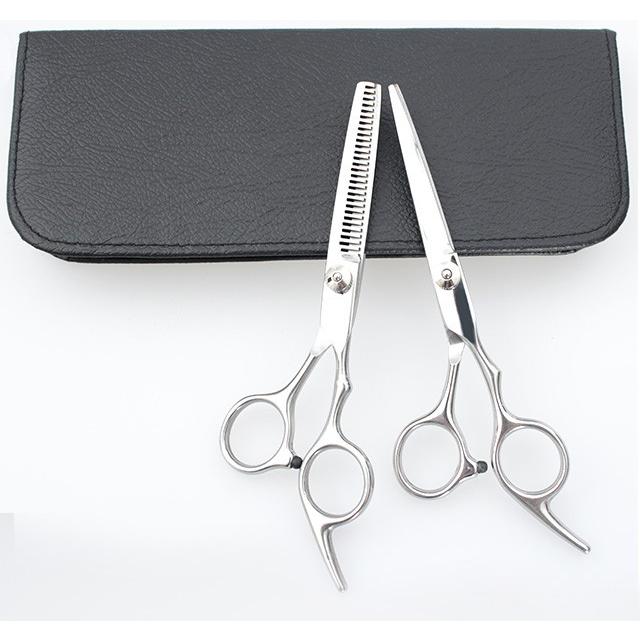 散髪ハサミセット 5点セット カットバサミ スキバサミ コーム シザーケース ラバークッション |  | 01