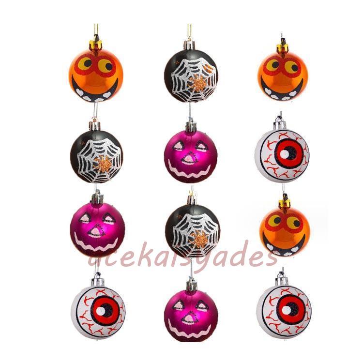 ハロウィン飾り　4点セット　8センチの大きなオーナメントボール 楽天市場】ハロウィン 装飾 ハロウィン 飾り オーナメントボール