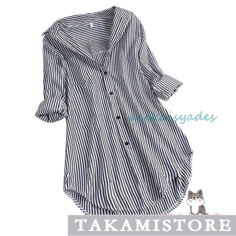シャツ レディース ロング 長袖 ブラウス ロングシャツ ストライプ カーディガン シャツワンピース 春 夏 春服 夏服 チュニック トップス 羽織 シャツ レディース ロング 長袖 ブラウス ロングシャツ