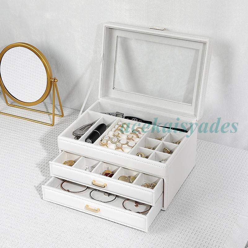 ジュエリー アクセサリー 収納 大容量 3段式 ジュエリーボックス