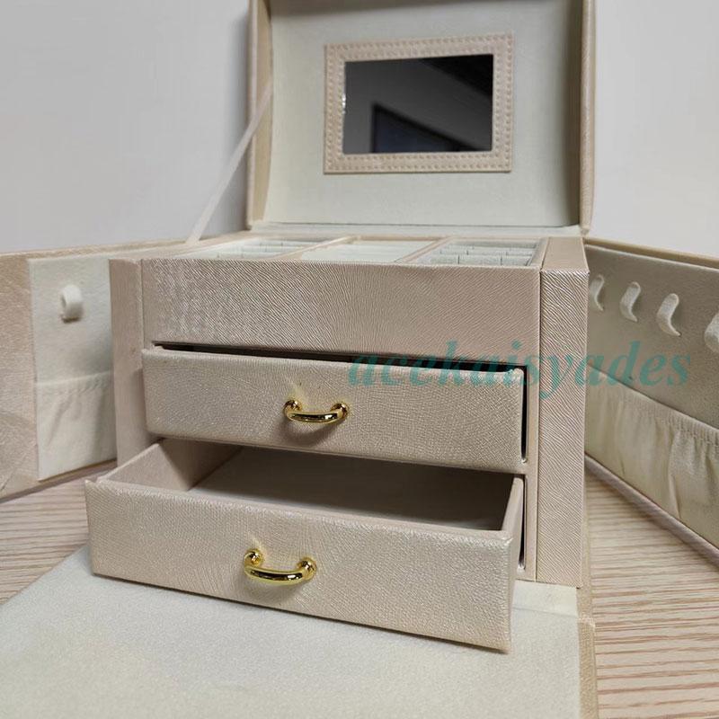 アクセサリー ジュエリーボックス 大容量 3段式 鍵付き ケース