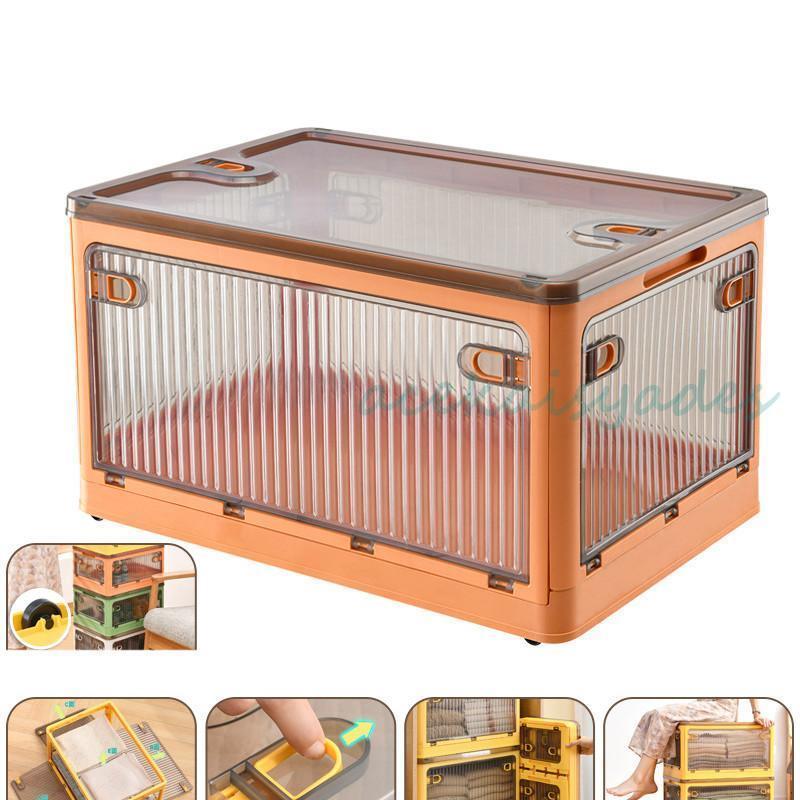 5個セット 収納ボックス 折り畳み 蓋付き キャスター付き 5面開き 扉付き Amazon｜5面開き 収納ボックス 折り畳み Lサイズ 収納ケース