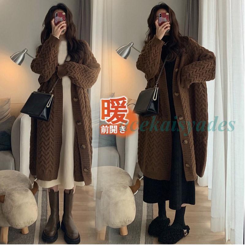 カーディガン レディース ロング 厚手 秋冬 ニット トップス ロングカーディガン セーター ニットカーディガン 長袖 ゆったり 羽織り 大きいサイズ オーバーサイ ka-wt06810.jpg