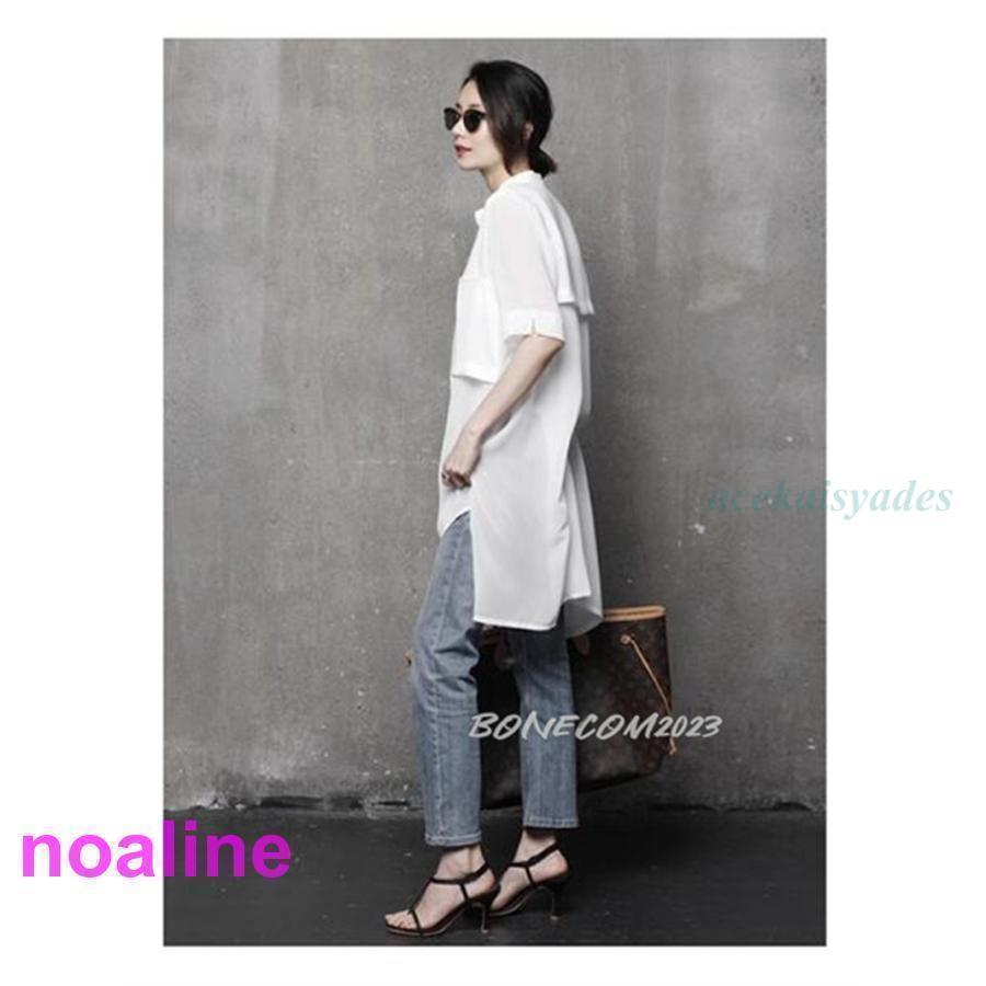 アリスバーリー　シフォン　袖口リボン　半袖チュニック　L11号 白　新品タグ無し アリスバーリーシフォン袖口リボン半袖チュニックL11号 白新品