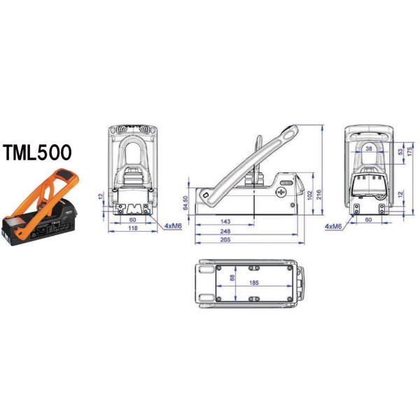 アルフラ TML500 リフティングマグネット 平鋼用 手動スイッチ式 ALFRA｜acekeisoku｜02