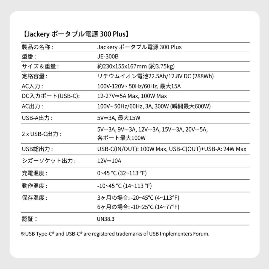 Jackery ポータブル電源+ソーラーパネル 300Plus40W Mini JSG Jackery ポータブル電源+ソーラーパネル 300Plus40W Mini JSG