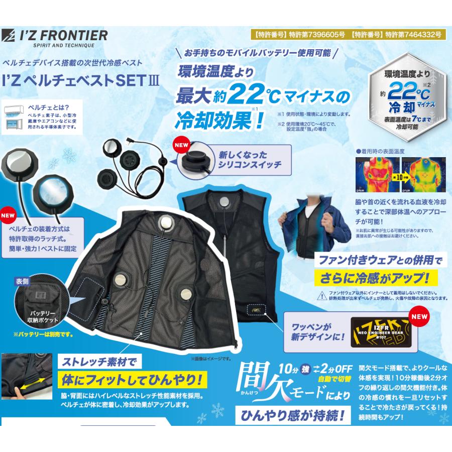 【値下げ】I'Z Peltier Vest Set III ペルチェベスト IZPV-SET3 I'ZペルチェベストSET3 | リンクサス株式会社