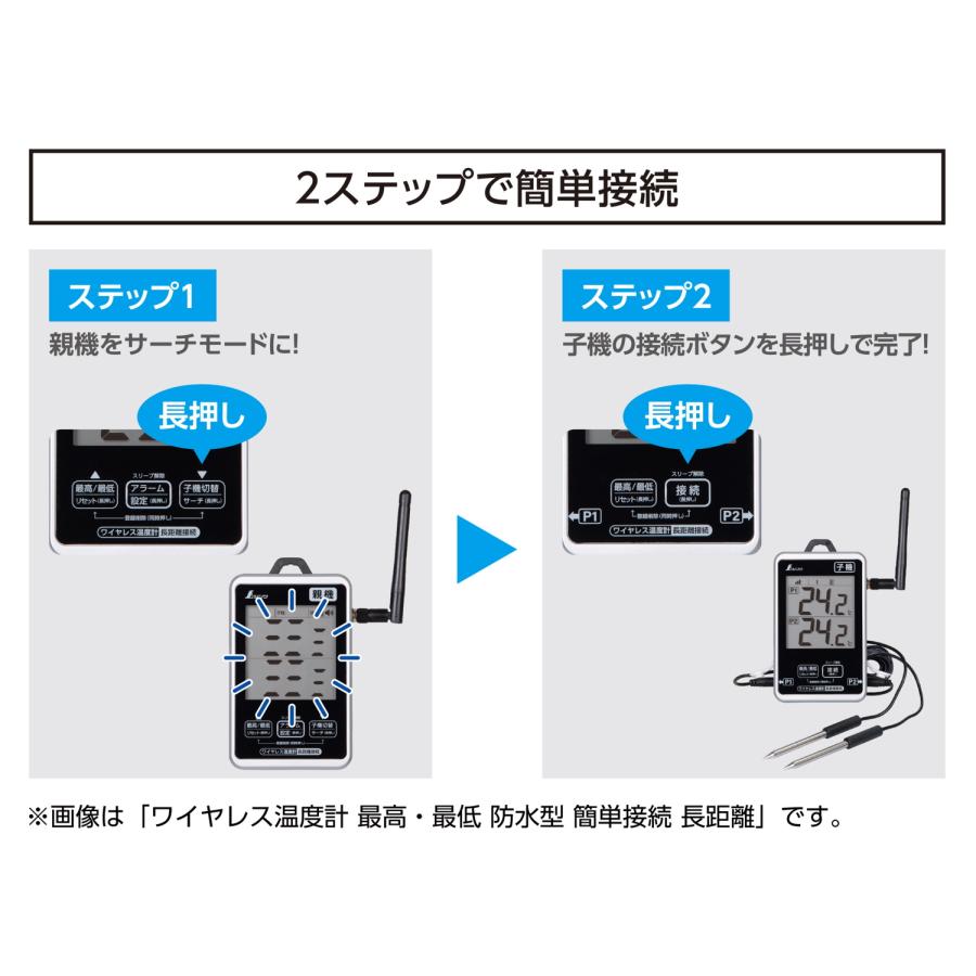 シンワ シンワ測定 73458 ワイヤレス温度計 最高・最低 防水型 簡単