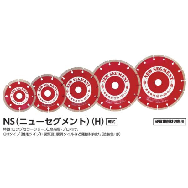 ツボ万 ダイヤモンドカッター NS(ニューセグメント) (H) 乾式 NS-180(H)x25.4 外径180mm チップ厚2.2mm チップ