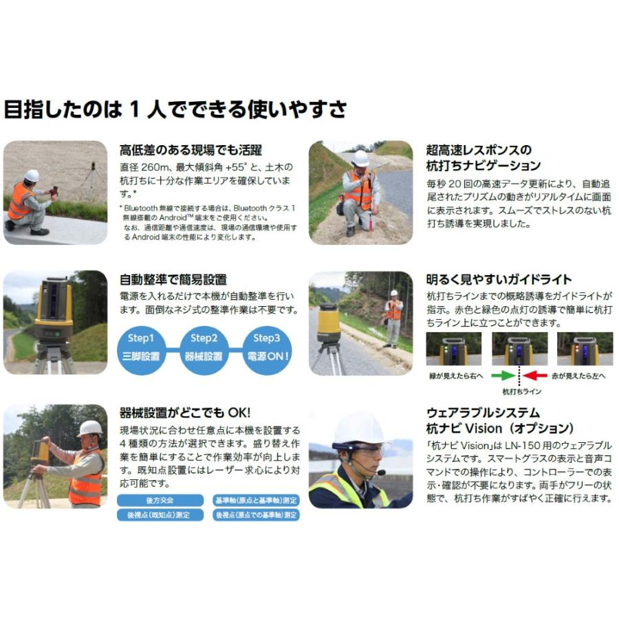 TOPCON トプコン 杭ナビ LN-150 (360度プリズムセット・アルミ TOPCON トプコン 杭ナビ LN-150 (360度プリズムセット・アルミ