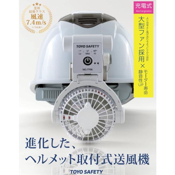 TOYO SAFETY トーヨーセフティ No.7706 ヘルメット取付式送風機 TOYO SAFETY トーヨーセフティ No.7706 ヘルメット取付式送風機