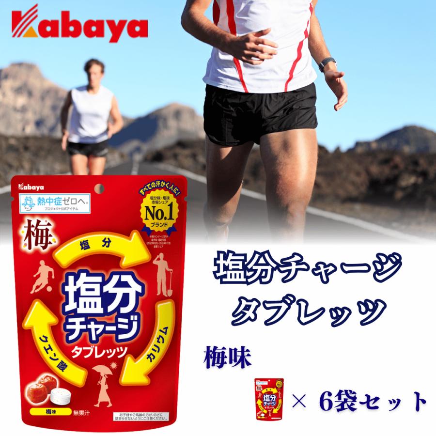 Kabaya 塩分チャージタブレッツ梅 塩分チャージタブレット 夏の塩分