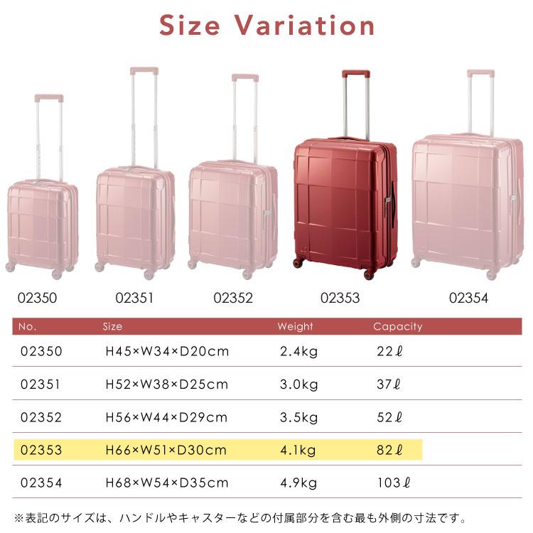 ProtecA スーツケース 5~7泊 キャリーケース ジッパータイプ 日本製
