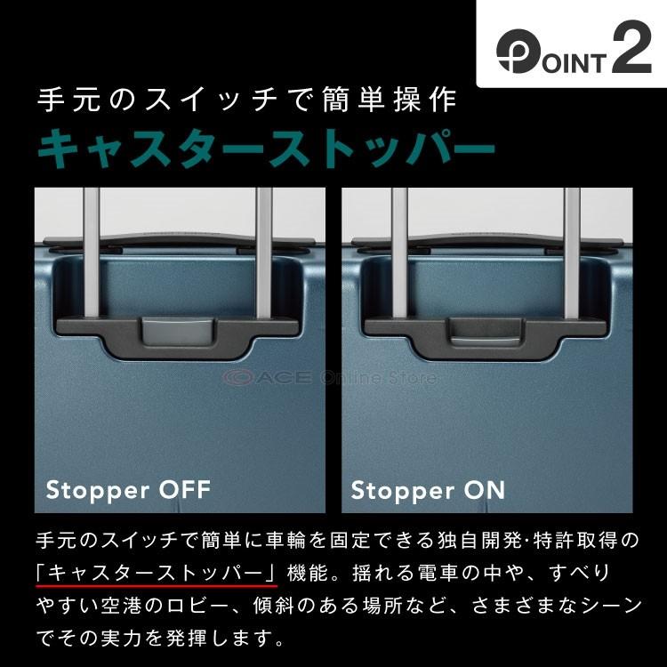 スーツケース 機内持ち込み フロントオープン プロテカ Proteca マックスパス3 キャスターストッパー搭載 ジッパータイプ PC収納 42リットル  02961｜aceonlinestore｜04