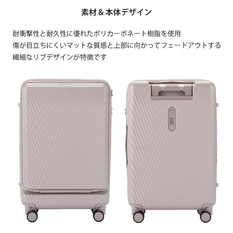 スーツケース キャリーケース m 52L キャスターストッパー