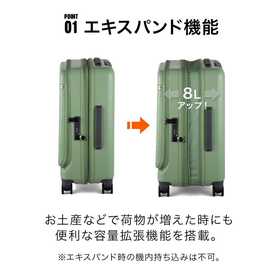 ace. スーツケース ディフェレンス エース フロントオープン