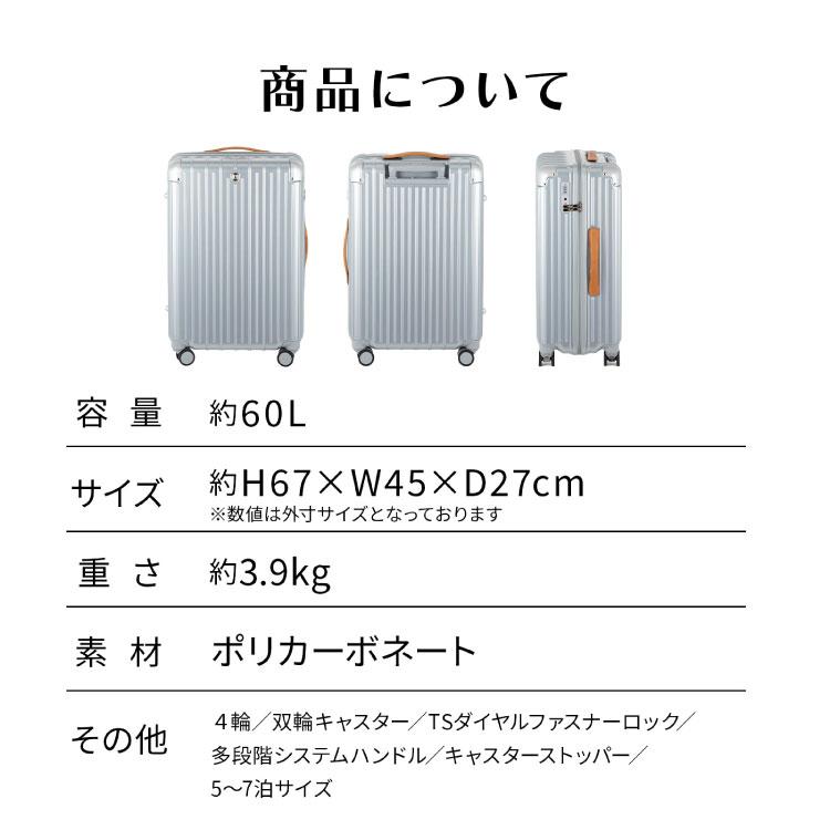 Ace（エース） エース公式 スーツケース キャリーケース Mサイズ 60L