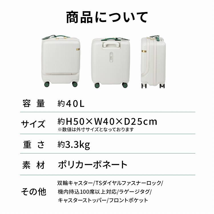 ＼エース公式／HAyU ace. TOKYO スーツケースハユ エース トーキョー 40リットル 2-3泊 3.3kg Sedum セダム 機内持込 キャスターストッパー 双輪 09081の画像