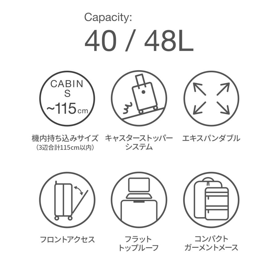 ＼エース公式／ ace. GENE エースジーン トルク スーツケース 40/48リットル 2-3泊 4kg 機内持込 エキスパンド キャスターストッパー 14.0インチPC A4 09091の画像